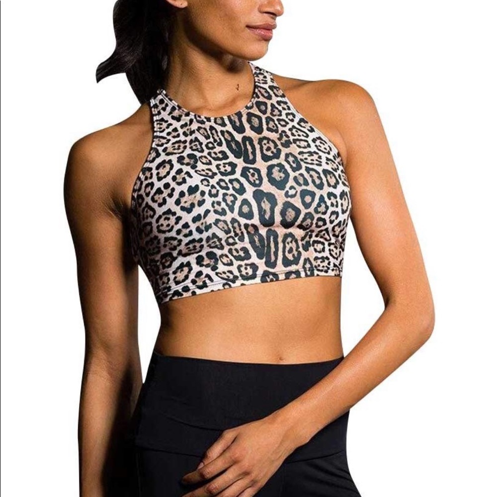 Onzie Leopard Print Peek a Boo Sports Bra